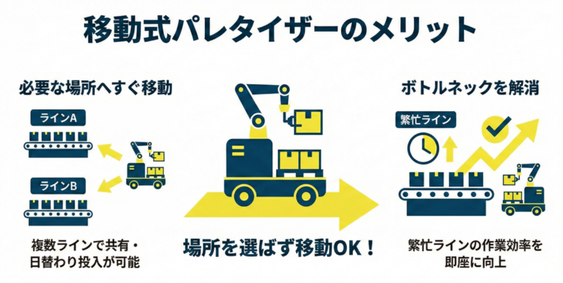 移動式パレタイザーのメリット