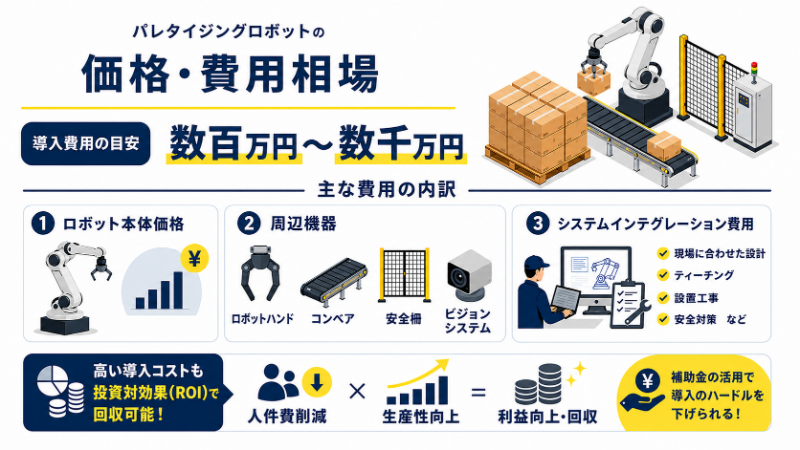 パレタイジングロボットの価格・費用相場