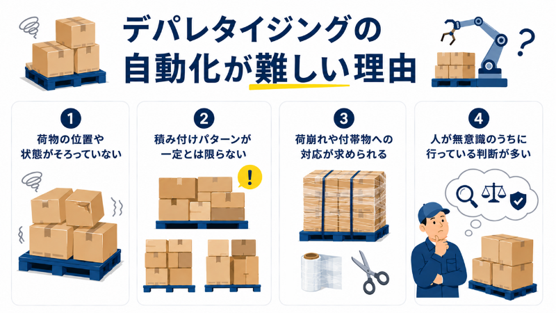 デパレタイジングの自動化が難しい理由