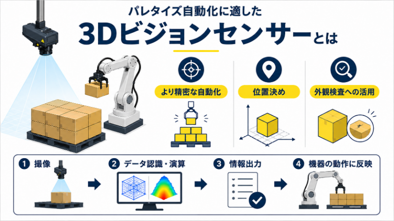 パレタイズ自動化に適した3Dビジョンセンサーとは