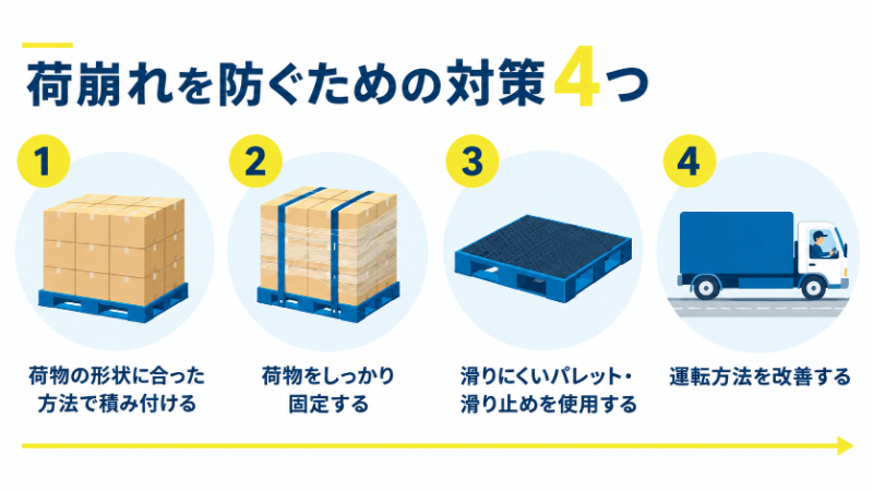 荷崩れを防ぐための対策4つ
